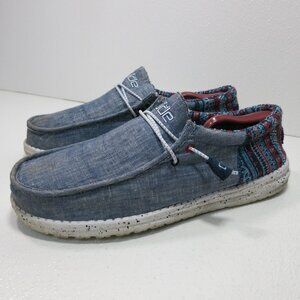 Hey Dude Wally Cloth Casual Comfort Men’s Footwear Oxfords Men's Shoes Size 12